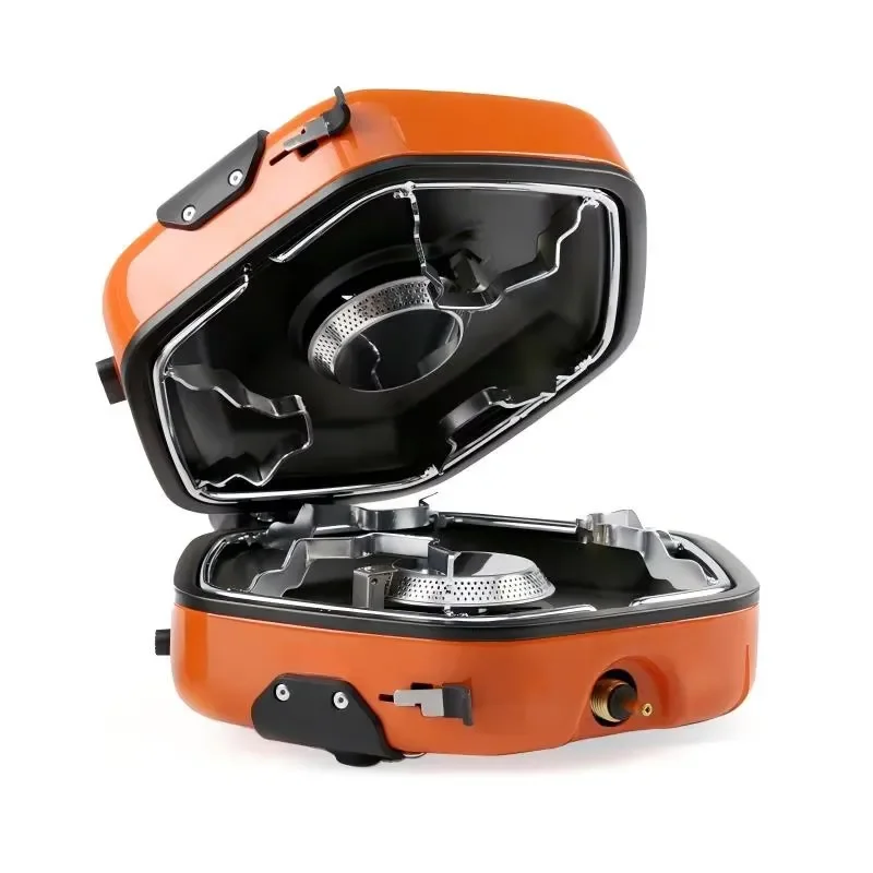 for Outdoor Propane Burner Cooker Mobile Kitchen Cassette Stove Double Control Double Stove