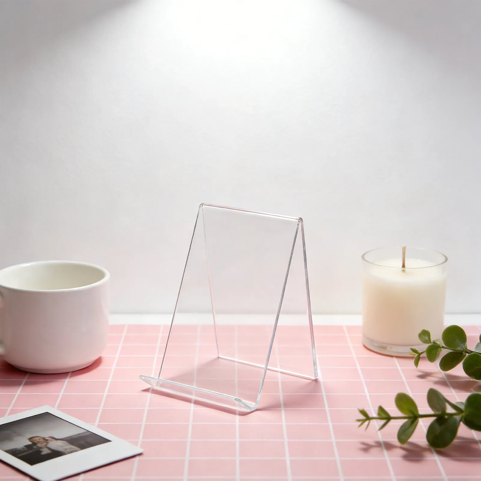 Clear Acrylic Book Stand 3 Piece Set Transparent Easel Display Holder for Shelf Office Library Photo Cookbook