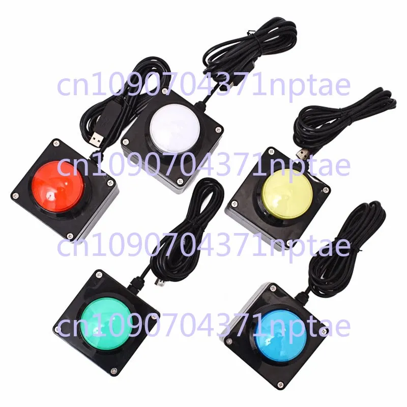 60mm USB Custom Button Wireless Remote Control Buzzer Wireless Lottery Computer Mouse Simulation Shortcut Keyboard