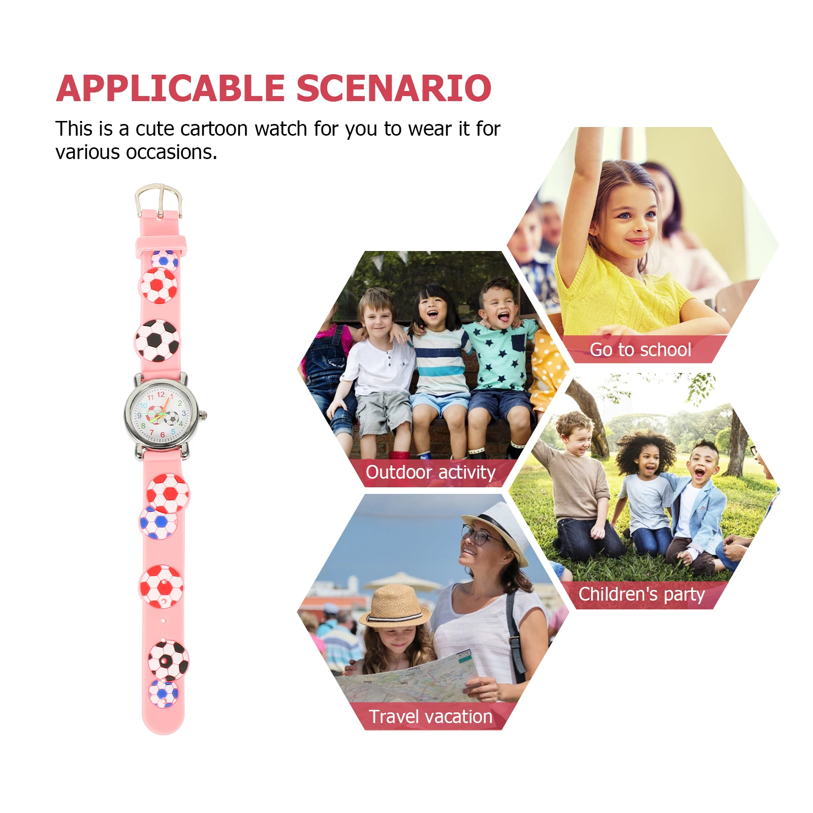 

Soccer Ball Kids Watch Quartz Cartoon Sports Pink Children Girl Boy Birthday Gifts Watches for Kids Child Wristwear Time
