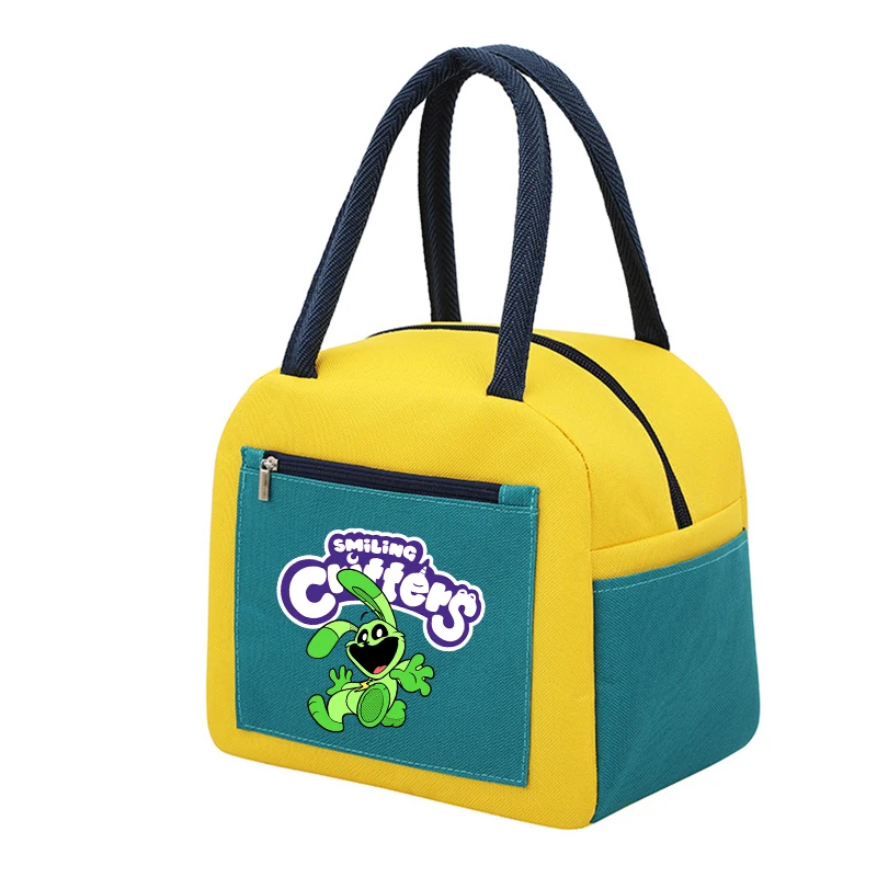 Smilings Critters Lunch Bag Horror Game Cartoon Portable Picnic Bento Pack Cute Office Student Food Meal Handbag Birthday Gifts view 6