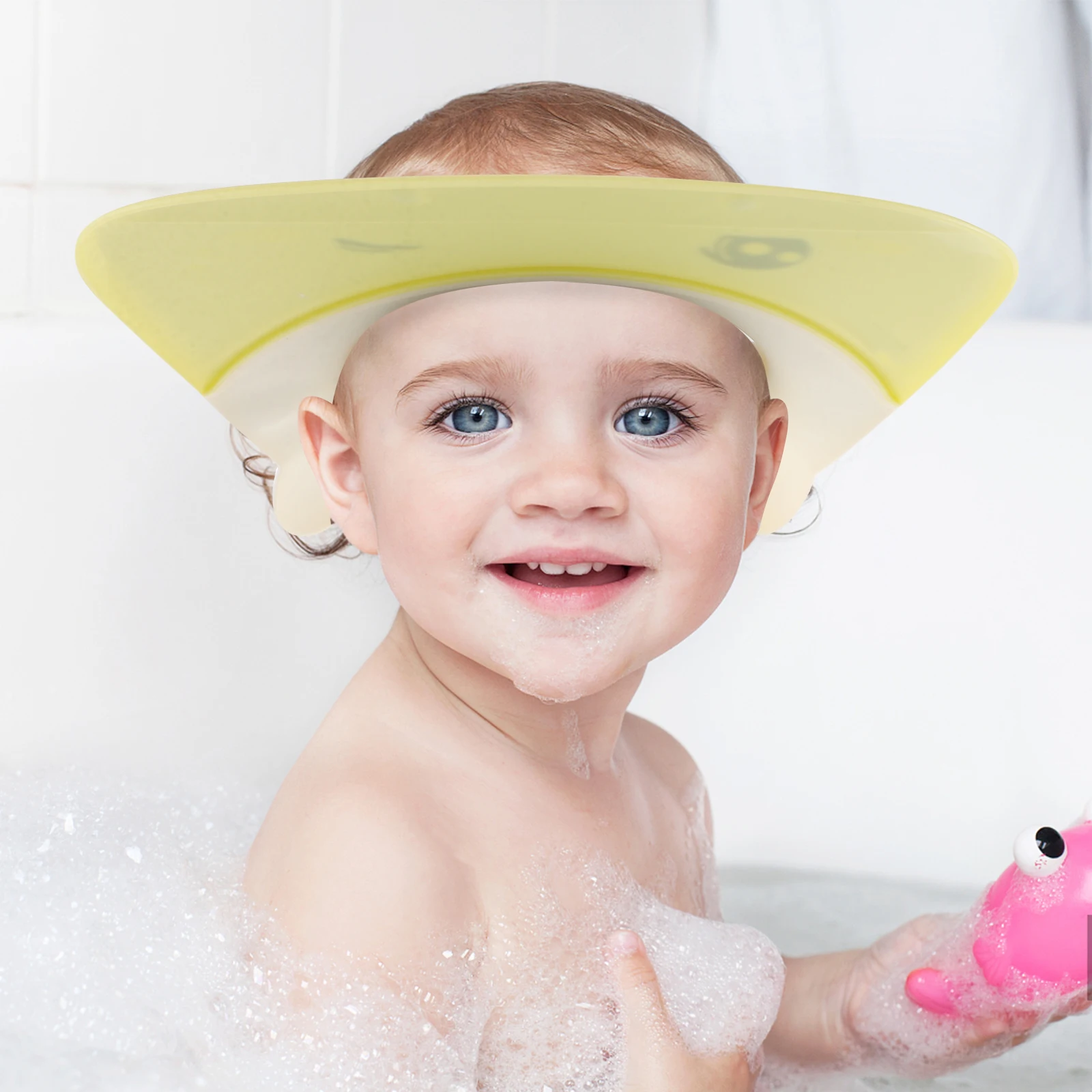 Gorro de champú para niños pequeños, protector para la cabeza de