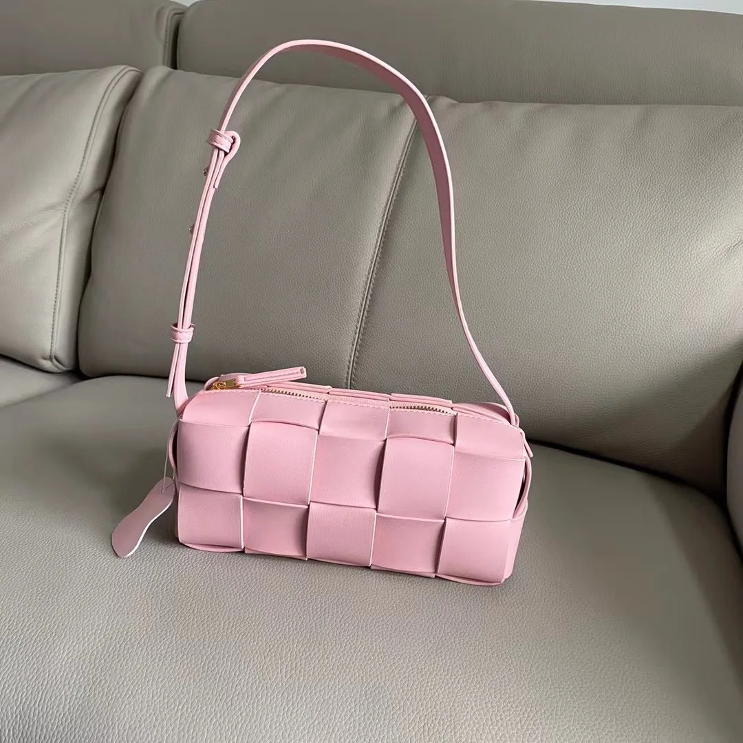 

Genuine Leather Women's Woven 2025 Shoulder Crossbody Chest Simple Luxury Famous Brand Designer Trendy Fashion Box Square Bags