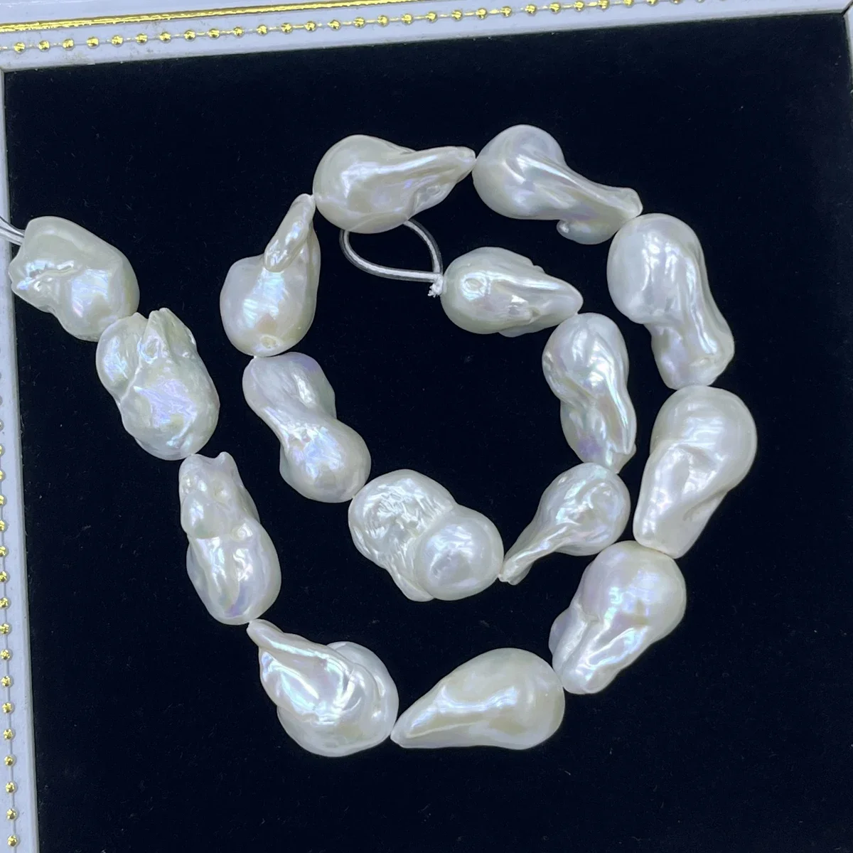 

Natural Freshwater Baroque 18x26-20x30mm6A Sparkle Pearl loose Bead Jewelry Make DIY Necklace Bracelet Accessories Women Wedding