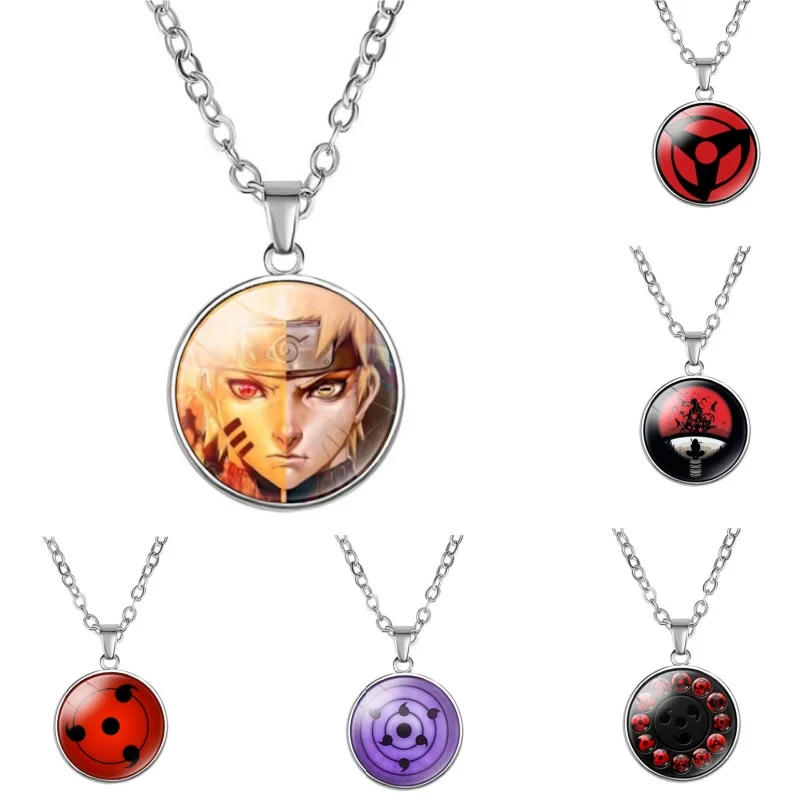 Anime peripheral accessories Naruto Time gemstone pendant necklace nine gakuoku reincarnation write wheel eye choker