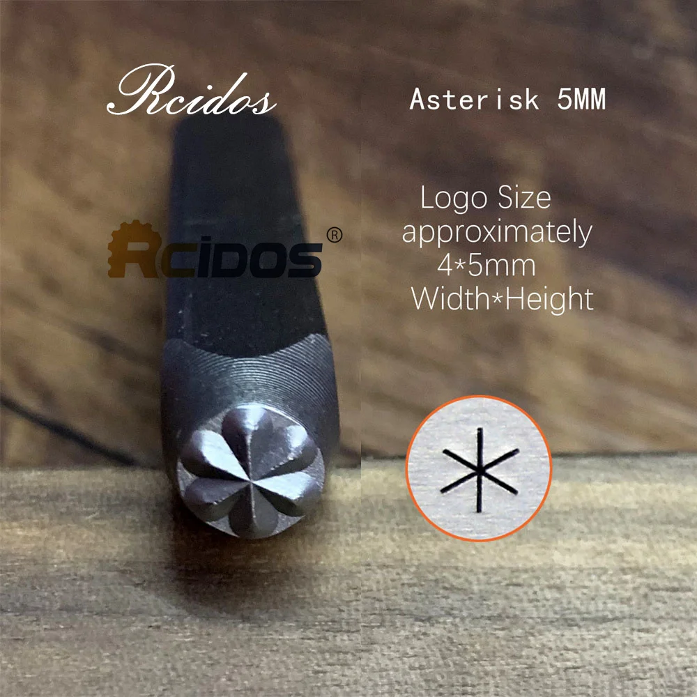 RCIDOS 5mm Asterisk Design Metal Jewelry Stamps,DIY Bracelet/jewelry symbols steel stamp