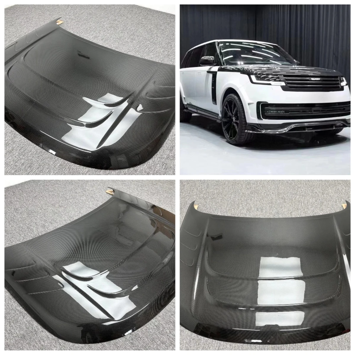 

Flying Wing Auto Parts MSY Style Dry Carbon Fiber Hood Bonnet For Range Rover 2024 Carbon Body Kit Car Accessories