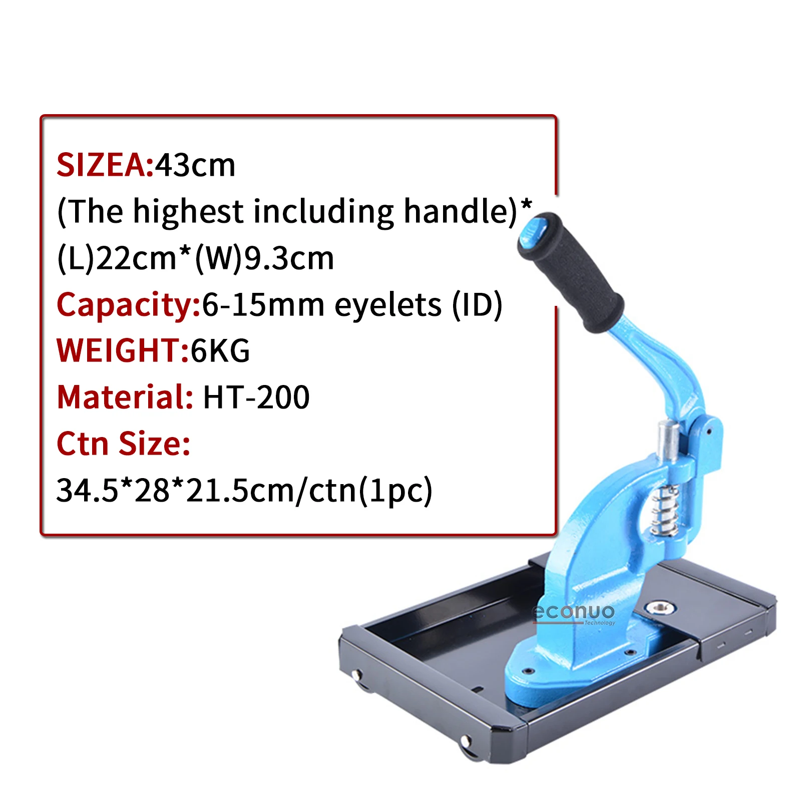 JOYSIGN HP-4 grommet machine with base not including die 6kg HT-200 Manual 6-15mm eyelet machine