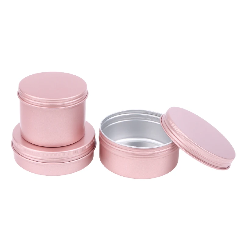 Screw Thread Empty Candles Box 5-180ml Cream Jar Tin Cosmetic Lip Balm Containers Nail Derocation Crafts Pot Refillable Bottle