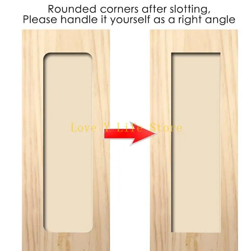 L74C الحفر الشق قفل دليل لوحة الباب المفصلي ثقب فتاحة الزاوية اليمنى نحت