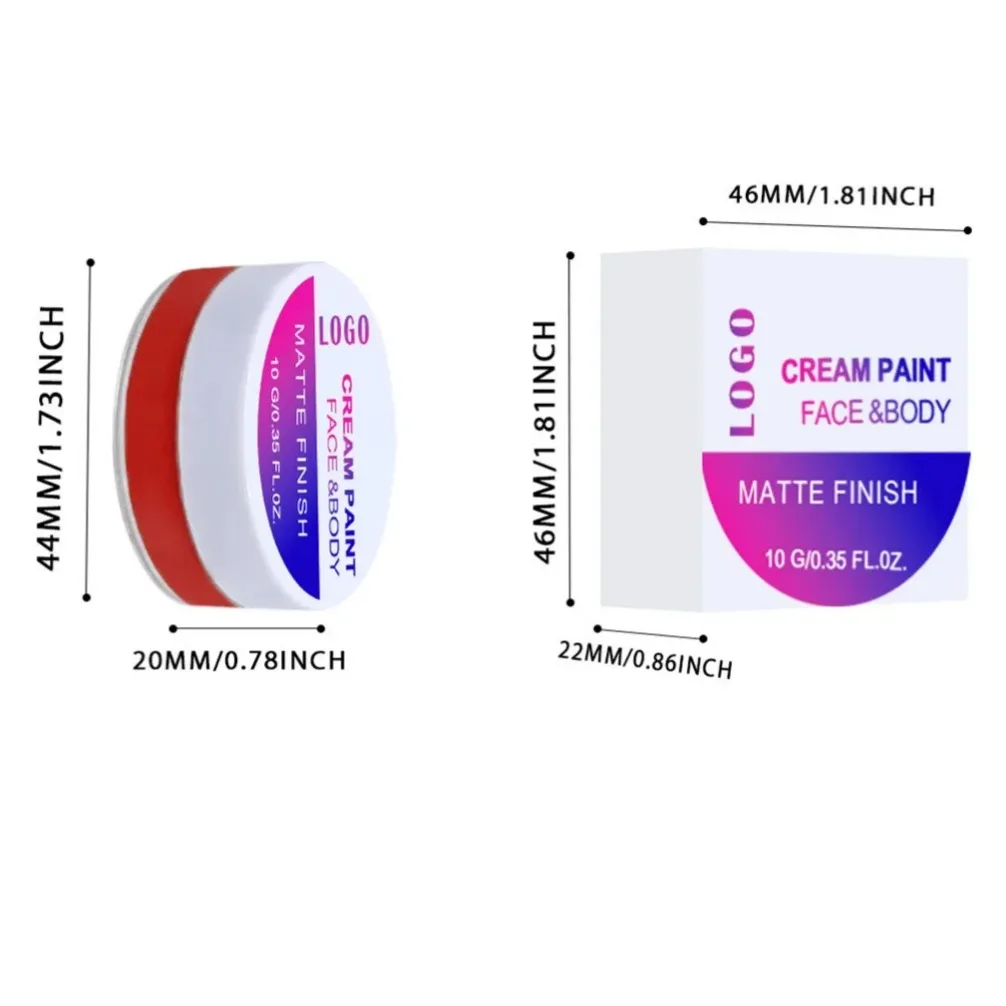 Private Labe Matte Face Body Painting Concealer Halloween Oil Painting, Stage Party Face /clown Oil Color Corrector Concealer