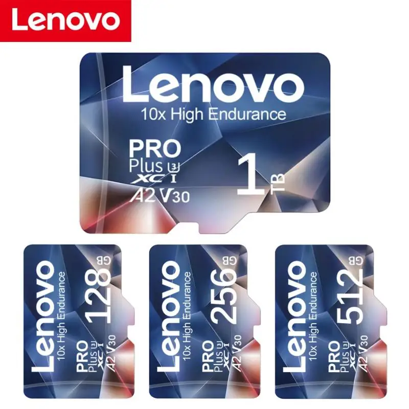 Original Lenovo Memory Card 128GB 256GB Class 10 V30 TF Card 512GB SD Card A2 U3 Micro TF SD Card High Speed TF Card 1TB 2TB