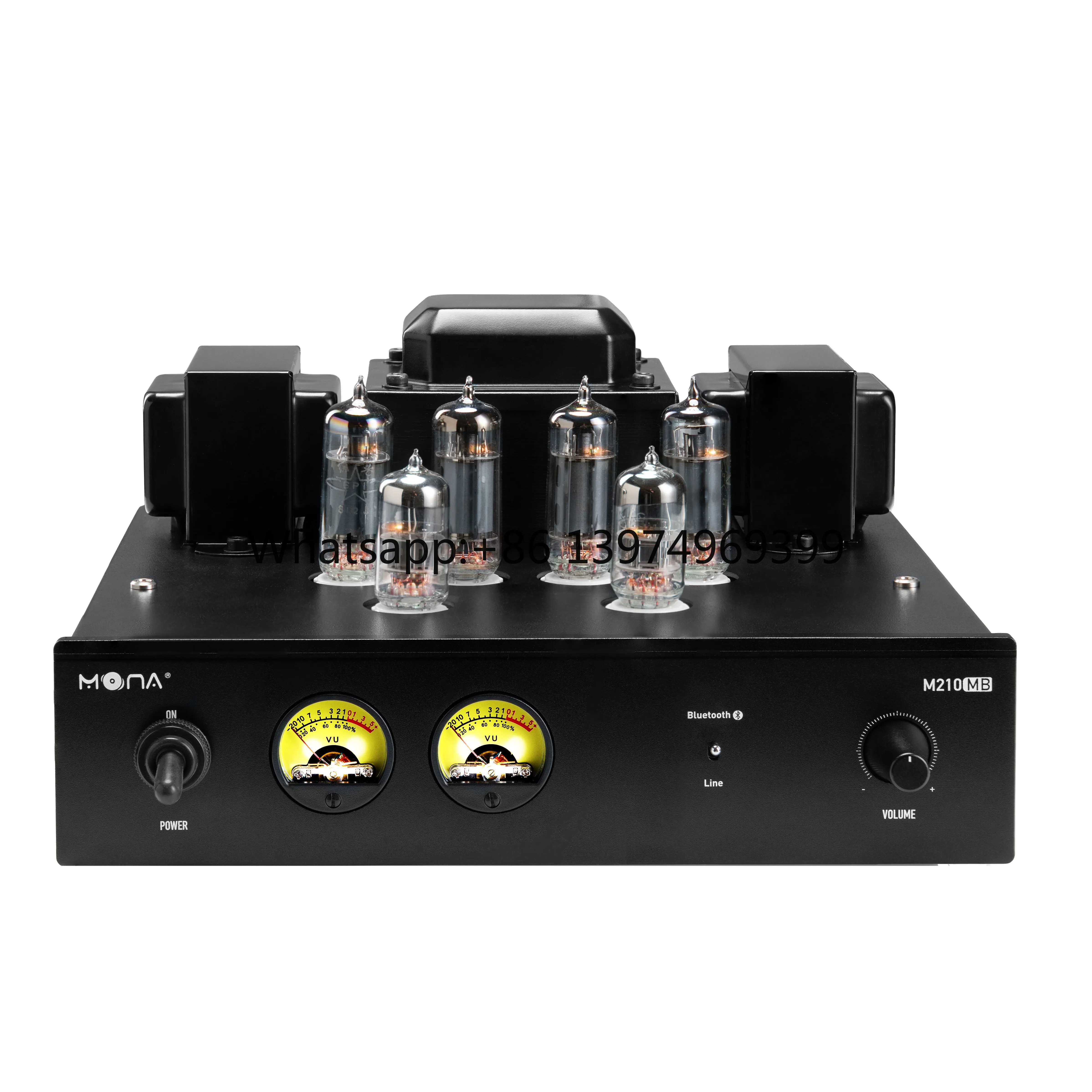 12W*2 Compact Desktop Home Amplifier with Metal Construction for Bookshelf Speakers M210-MU
