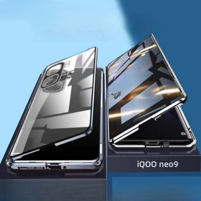 

Double-sided Glass Phone Case for Vivo IQOO Neo9 Pro Magnetic Case 360° Full Protection Back Cover For IQOO Neo 9 9Pro Shell