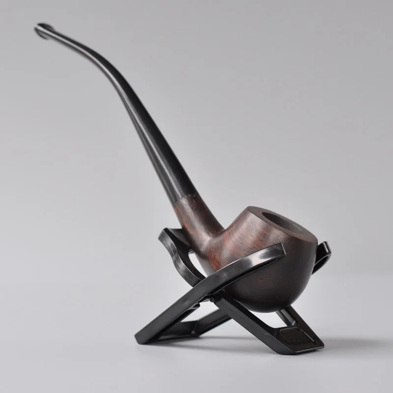 خشب الأبنوس ساق طويلة عازمة ، أنبوب التبغ نمط التفاح ، Churchwarden ، خشبية