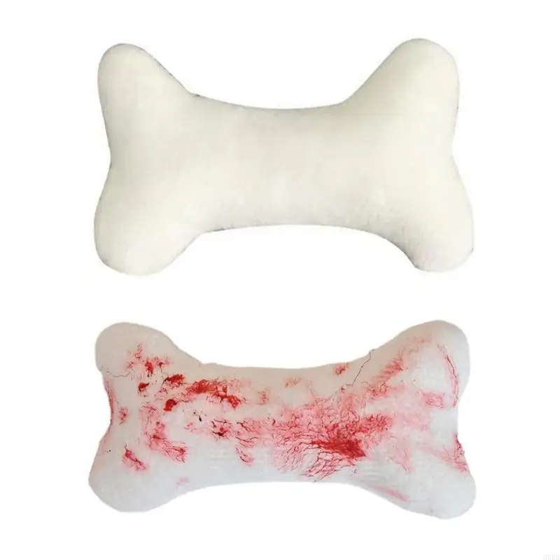 

652F Cartoon Bone Hair Clips Plush Dog Bone Hair Clips Brooch Hair Clamps Barrettes for Girls Women Halloween Costume