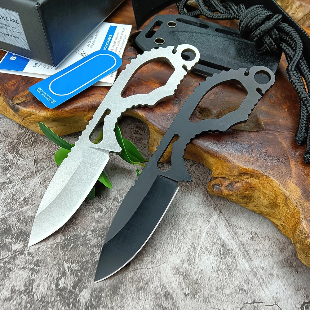 

BM 101 440C Plain Blade Hunting Knife, Sharp Fixed Blade Knife for Hiking, Outdoor Survival, Camping EDC Straight Knife