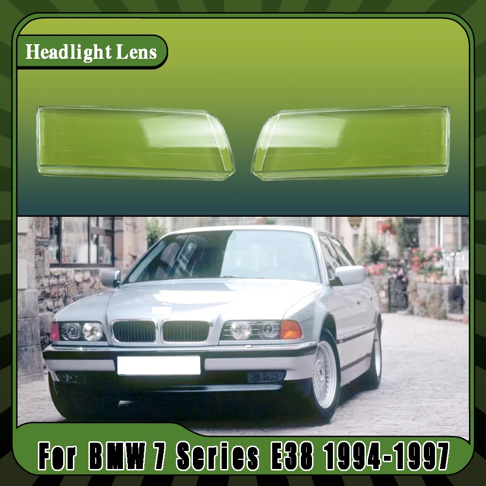 

For BMW 7 Series E38 1994-1997 Left Right Transparent Headlight Lens Cover Headlamp Lampshade Lampcover Head Lamp Glass Shell