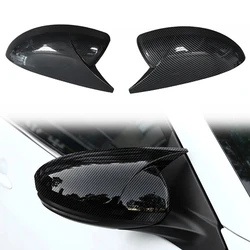 2Pcs Car Rear View Side Mirror Cover Cap Carbon Fiber /Glossy Black For Altima 2019 2020 2021 2022 2023 For Sentra 2020-2023