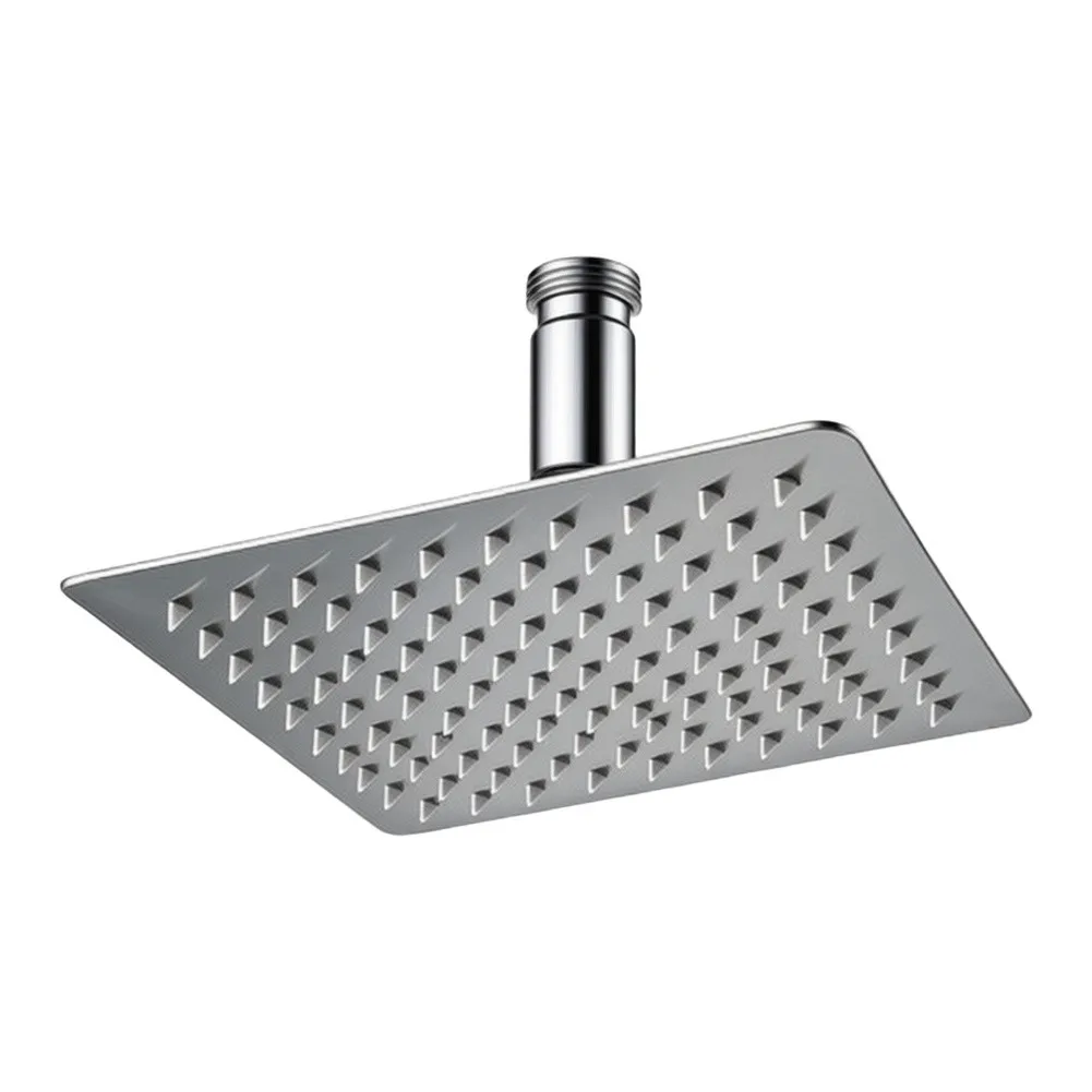 35x35x8cm Square Rain Shower Head 304 Stainless Steel Rainfall Shower with Flexible Silicone Nozzles and Easy Setup