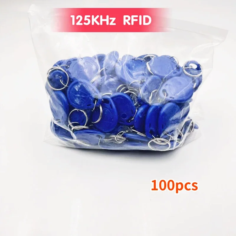 100pcs T5577 Rewritable 125KHz RFID Tag Writable Rewrite Duplicate Proximity Token Keyfobs Ring Copy ID Card Key Fob