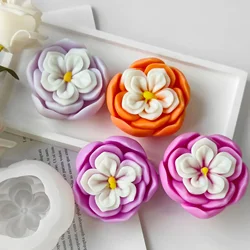 Rose Flower Scented Candles Candle Silicone Mold Valentine's Day Mould Handmade Gifts Plaster Resin Ornaments Mould