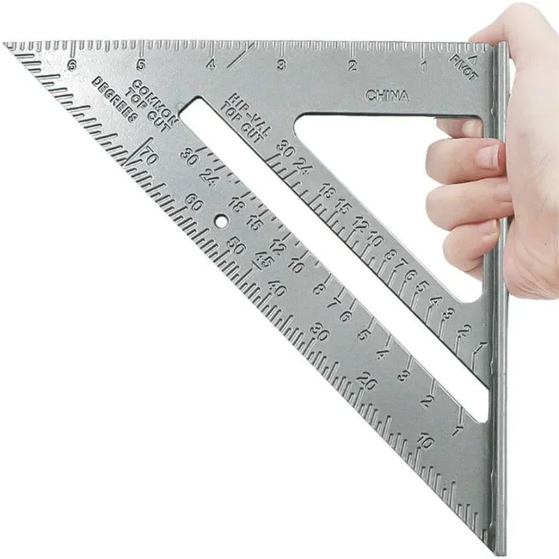 Triangle Rule 90 Degree Thickening Angle Rule Aluminum Alloy Carpenter Measurement Square Ruler woodworking triangle ruler