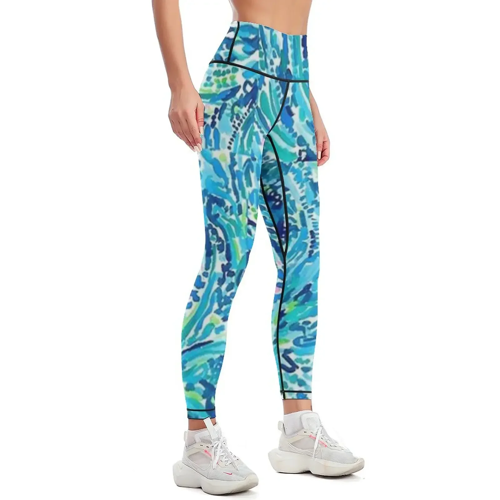 ocean blues Leggings sportswear gym high waist sports shirts gym Sports female Womens Leggings