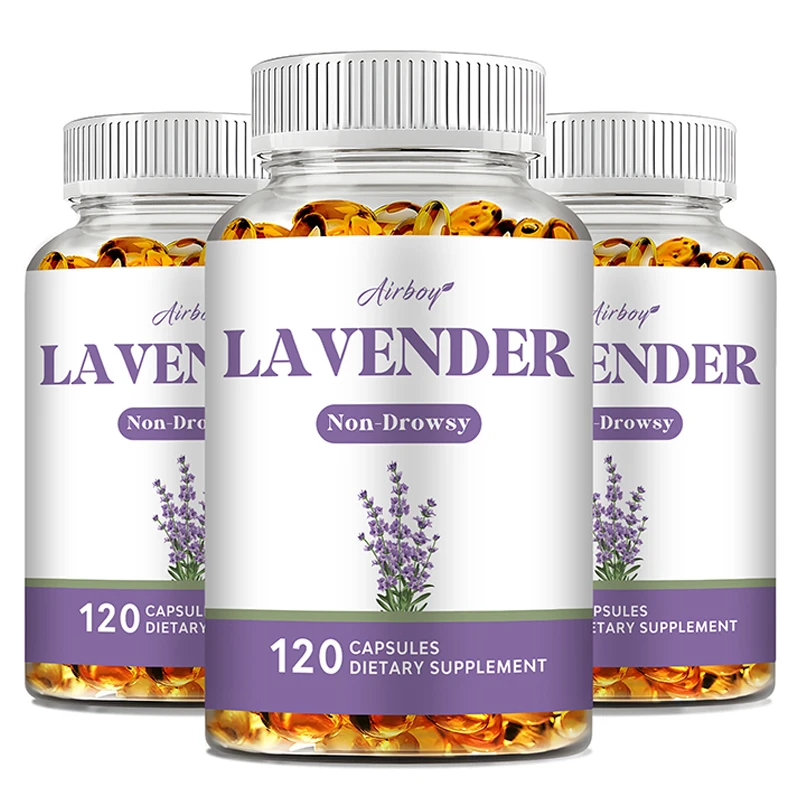 

Lavender Capsules - It Helps Relieve Stress, Soothe The Mind and Body, Promote Restful Sleep, and Maintain The Nervous System