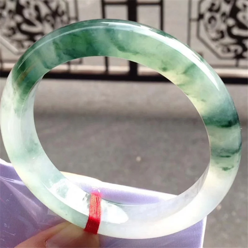 Moisturizing Floating Green Circle Ice-like Women's Myanmar Jade Bracelet