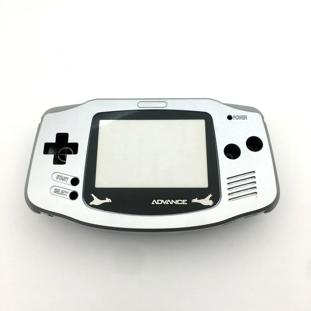 Silver Full Housing Shell Case Cover for Gameboy Advance GBA -- Colour Buttons Optional