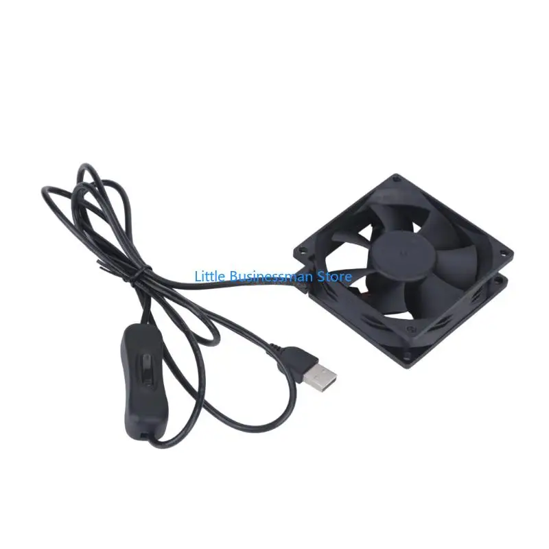 Router-Kühl-USB-Lüfter 80 mm 8025-Lüfter mit Kabelsteuerung und gleichmäßigem Luftstrom M76A – Detail 7