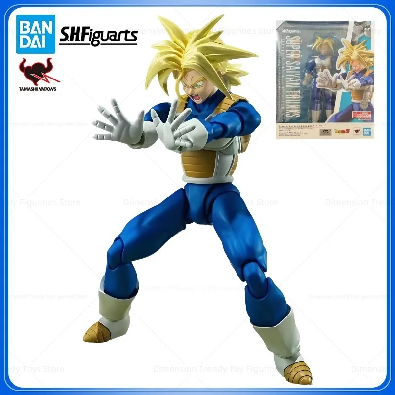 

In Stock Bandai S.H. Figuarts SHF Anime Dragon Ball Z Super Saiyan Trunks Battle Clothes Action Collection Figures Model DT