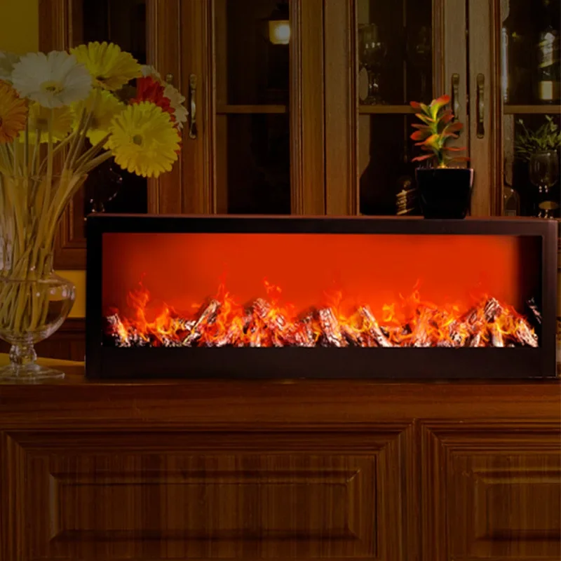 LED fireplace black (60*20*10 cm) Simulated Fireplace Flame Effect Light