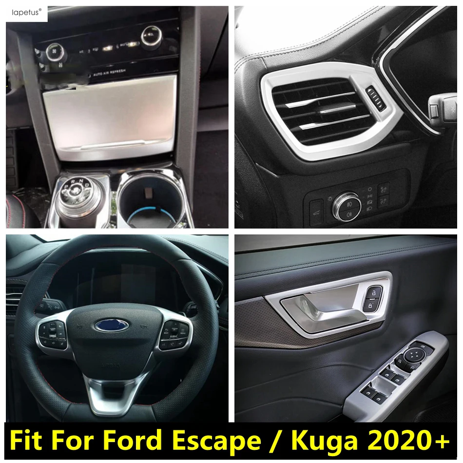 

Interior For Ford Escape / Kuga 2020 - 2024 Dashboard Air AC Gear Steering Wheel Door Handle Bowl Decor Cover Trim Accessories