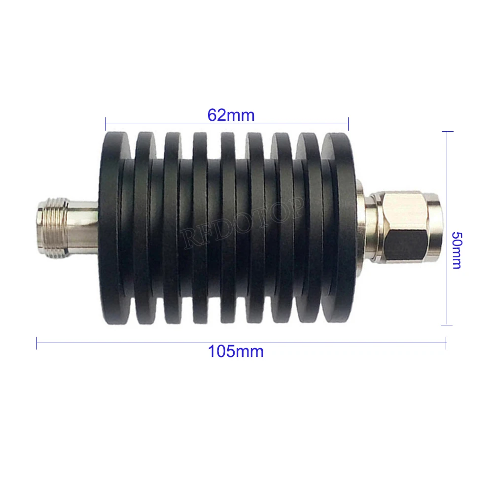 50W N-JK Type Attenuator DC-3Ghz/4Ghz 1/2/3/5/6/10/15/20/30/40/50db N Male Plug to Female Jack RF coaxial Power Connector 50ohm