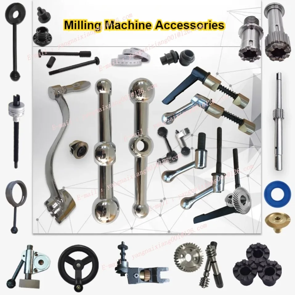 

Milling Machine Spindle Workbench Lock Handle C85 Clutch Engaging Teeth B104 B166 Gear Shaft D22Feed Nut Bracket Parts