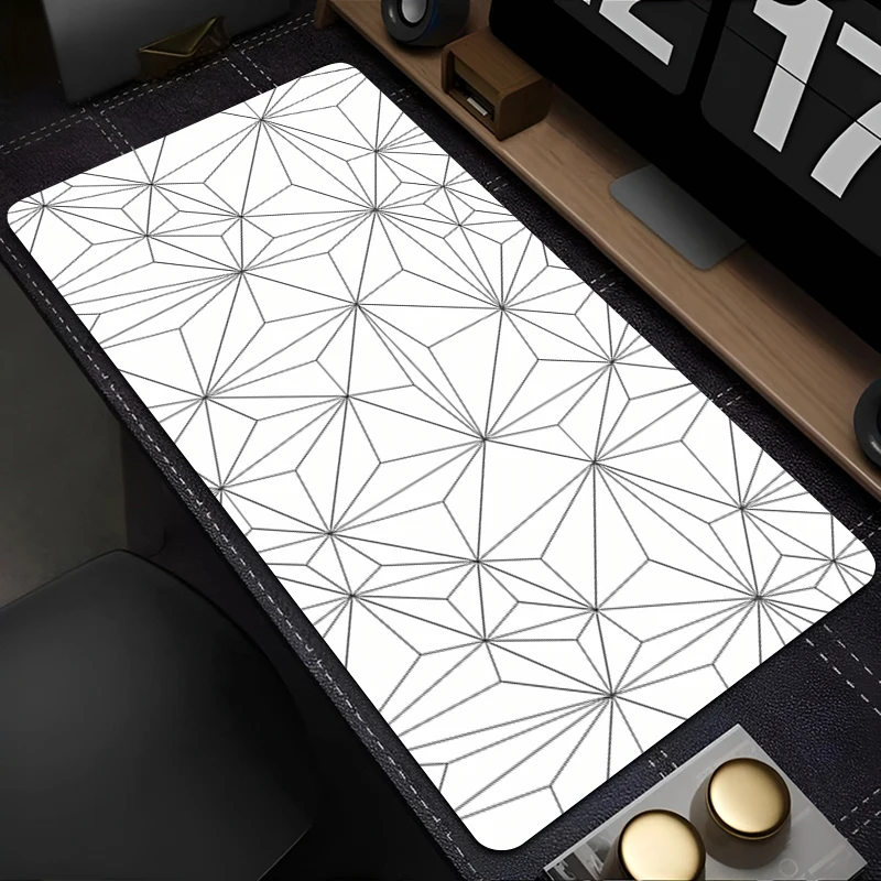 Anime Muismat Laptop Kantoorkast Toetsenbord Pad PC Bureaumat Grote muismat Geometrische abstractie Antislip rubberen verlengde pad