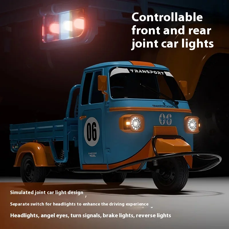 1:10スケール ピアジオ 3輪 後輪駆動 高速 RCおもちゃ リモコン フルプロポーション エンターテイメントビークル 子供と大人向け