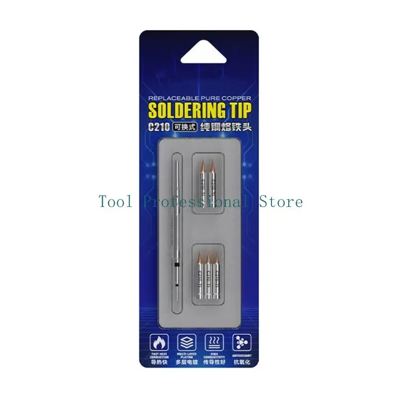 57QF C210 Soldering Tip Set for Electronics Repair and Board Detail Work