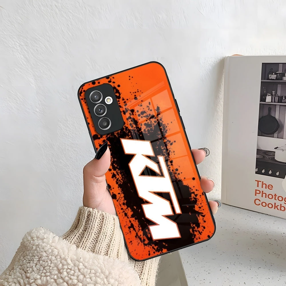 Etui na telefon z motywem wyścigów motocyklowych K-kTM do Samsung Galaxy S26 S25 S24 S23 S22 S20 S21 Ultra Plus Fe Edge, kolorowe srebrne etui — zdjęcie produktu 6