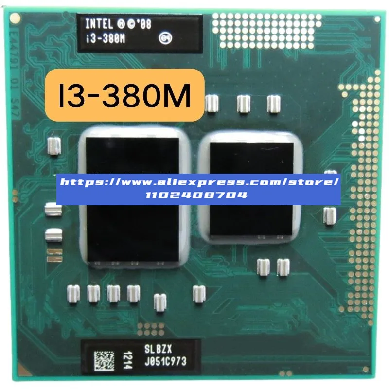 Intel Core i3-380M i3 380M SLBZX 2.5 GHz Socket G1 / rPGA988A Dual Core Quad Thread CPU Laptop Processor 3M 35W