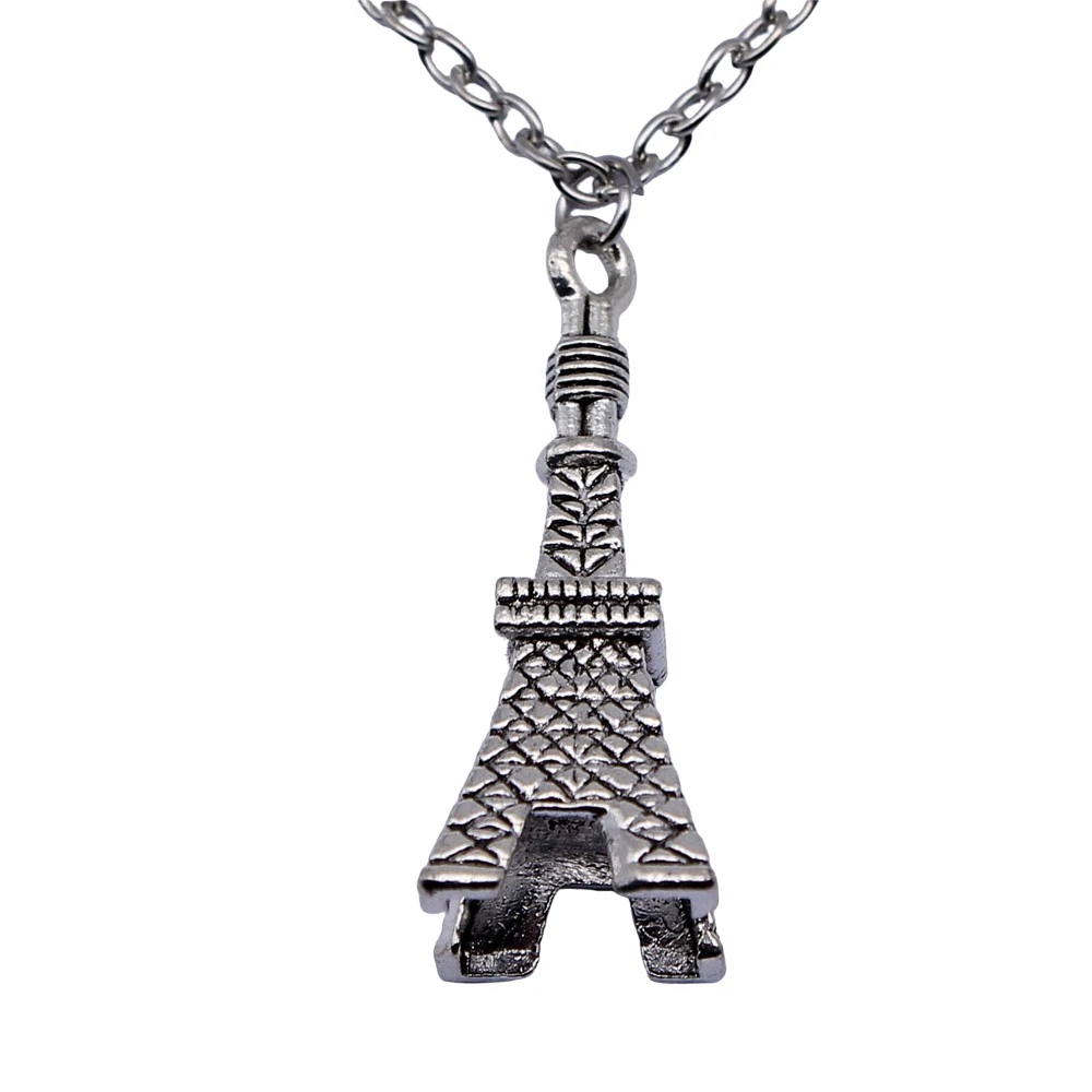 Choker Necklace Gifts For Women Necklace 45Cm Or 70Cm Long Chain Chain Necklace Men Travel Eiffel Tower