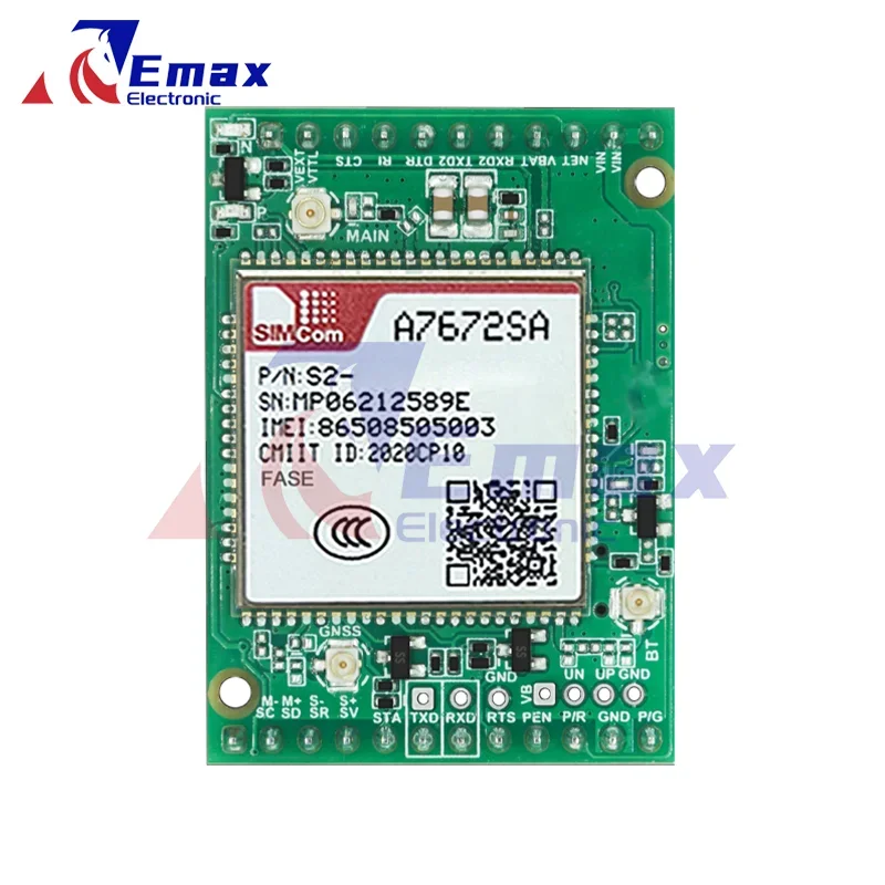 SIMCOM A7672SA-FASE Papan Inti A7672SA-FASE Papan Pengembangan LTE CAT1 + 4G + 2G + BT + GNSS + Suara A7672SA