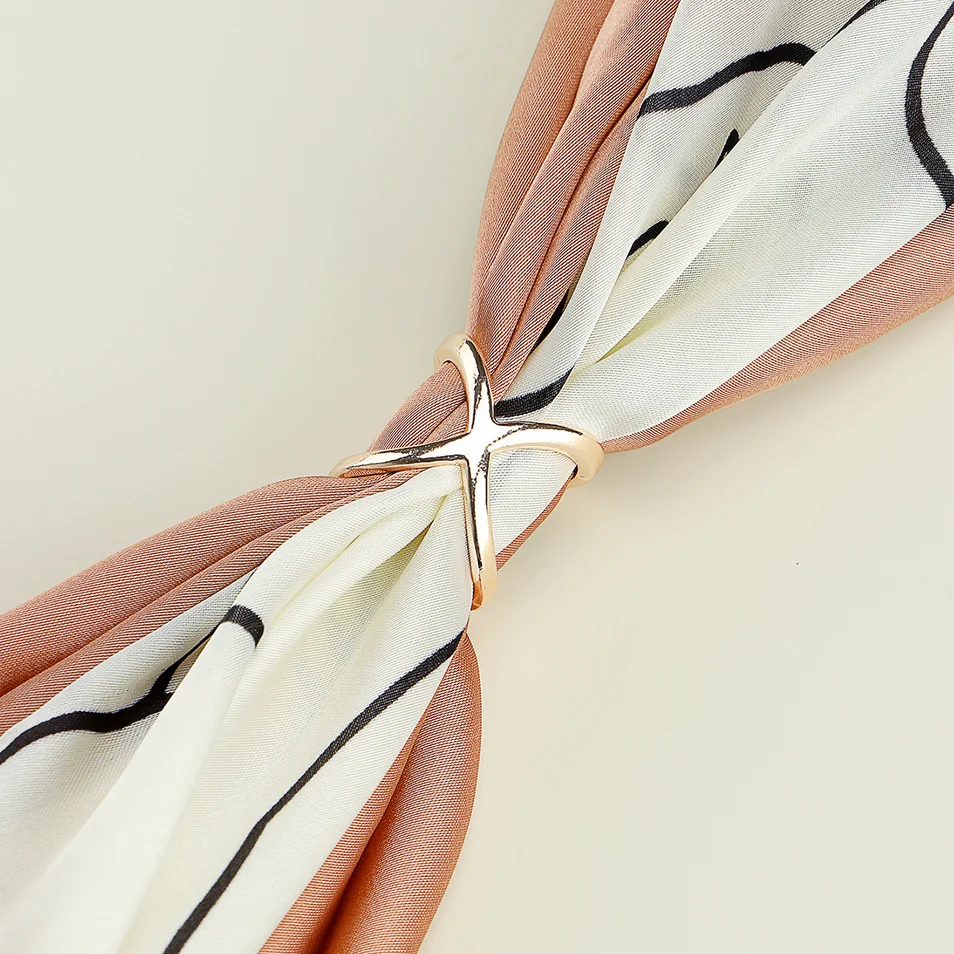3PCS Metal Simple X Shape Gold Color Scarf Buckle Clip for Women Multi-purpose Cross Hollow Scarf Shawl Decorative Buckle Gifts