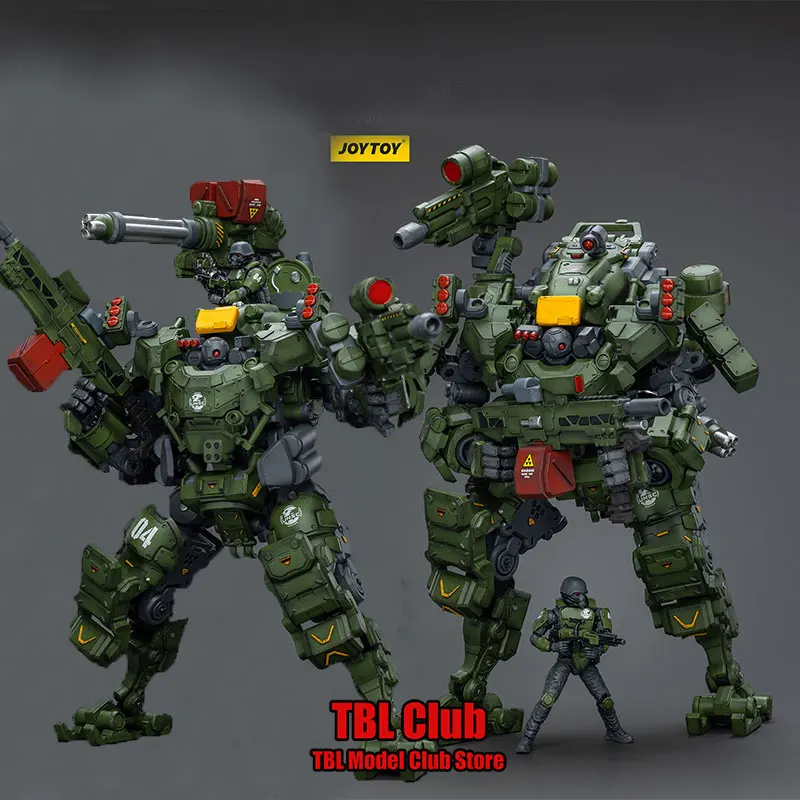 Original In Stock JOYTOY 1/25 Scale 04 Heavy Firepower Defense Mech God of War 86-11 Full Set Soldier Action Figure Doll