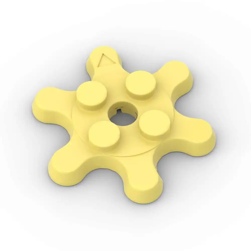 Moc 10 pçs parte bricls 35442 casa castelo placa redonda 2x2 engrenagem 6 dente substituível bloco de construção engraçado brinquedo diy adultos meninos presentes