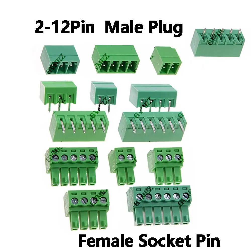 5PCS 2P 3P 4P KF15EDG 3.81mm PCB Seal Screw Terminal Block 2 ~ 12Pin Male Plug Female Socket Pin Header Wire Connector 15EDG