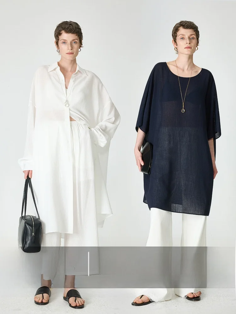 

Легкая, дышащая, удобная женская летняя рубашка свободного кроя на пуговицах для легкого ухода