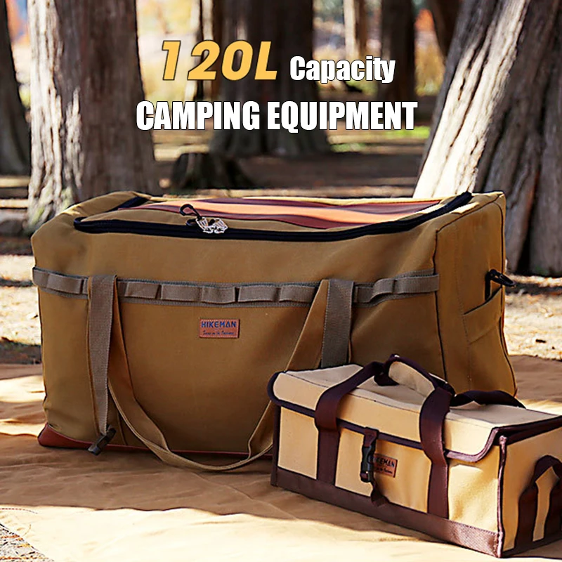 Imagem -02 - Grande Capacidade Dobrável Bagagem Bolsa Camping Suprimentos Piquenique Acessórios Alta Qualidade Mochila Bolsa de Viagem Novo 120l